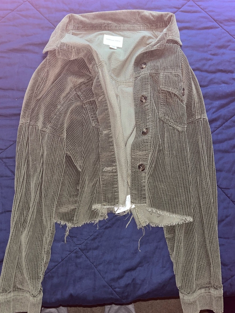 American Eagle Outfitters Olive Green Corduroy  Jacket